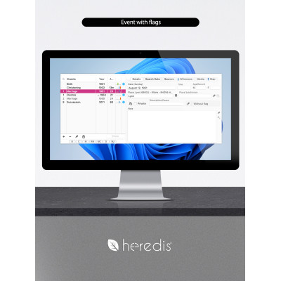 Family tree program for WINDOWS - HEREDIS 26 Upgrade